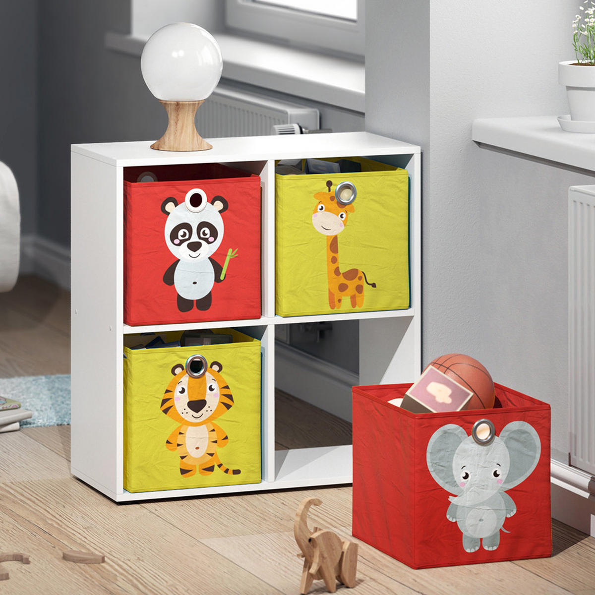 FALTBOX 30 x 30 Rot/Gelb 30 x 30 cm 2er Set - Gelb/Rot, Wellpappe (30/30cm) - Vicco