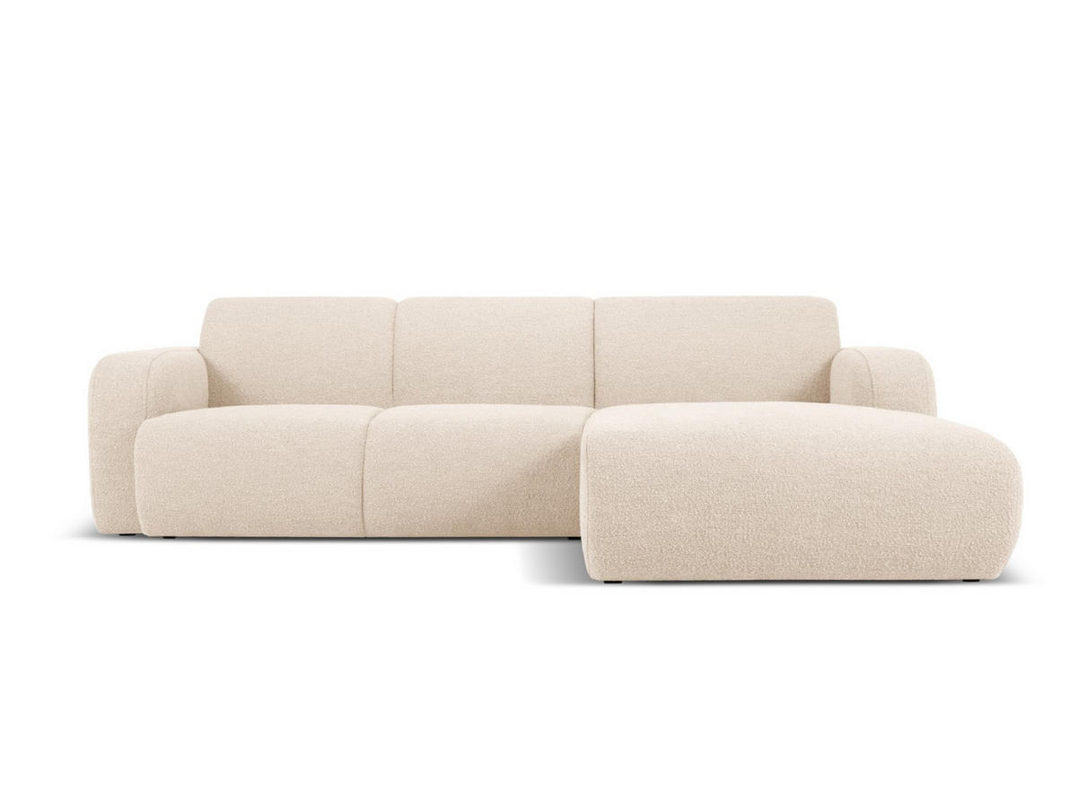 ECKSOFA rechts Molino aus Boucle beige 4 Sitzplätze - Beige, Textil (170/250cm) - Micadoni