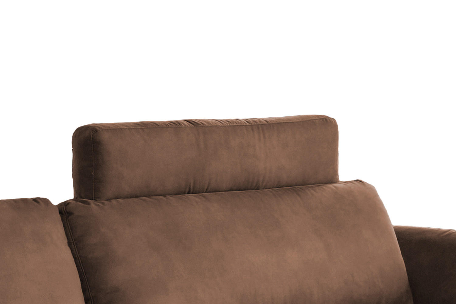 KOPFSTÜTZE MALTA Dunkelbraun Webstoff - Dunkelbraun, Textil (100/23/15cm) - KAWOLA