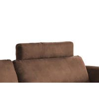 KOPFSTÜTZE MALTA Dunkelbraun Webstoff - Dunkelbraun, Textil (100/23/15cm) - KAWOLA