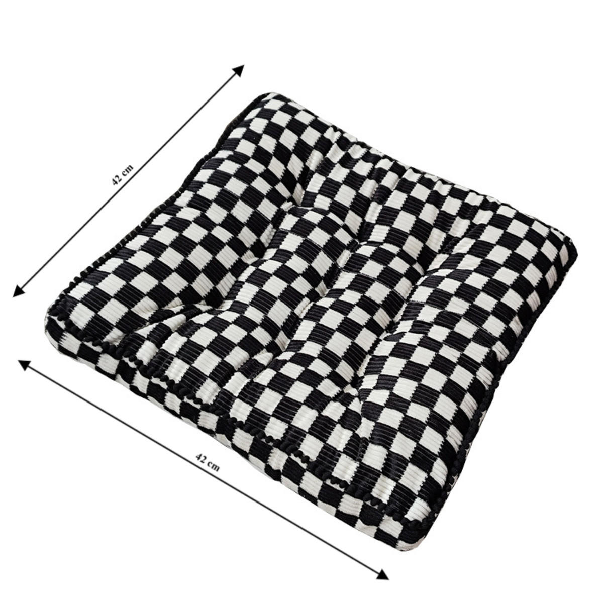 GARTENHOCKERAUFLAGE 42/42/9 cm - Silberfarben, Textil (42/9/42cm) - Authentics
