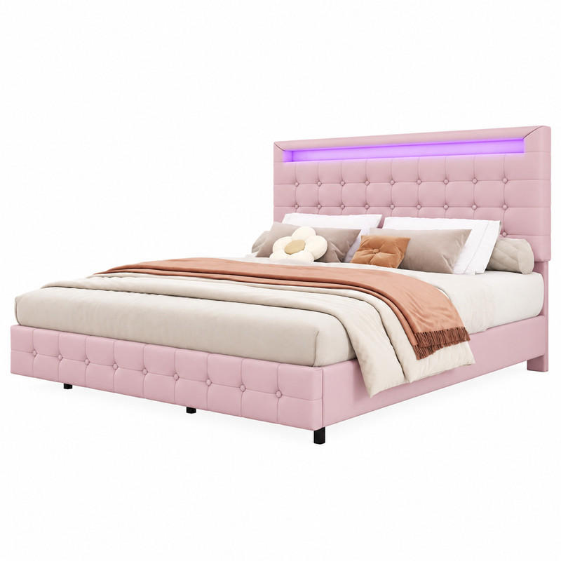 Beauniv Bett Pink 140x200 cm