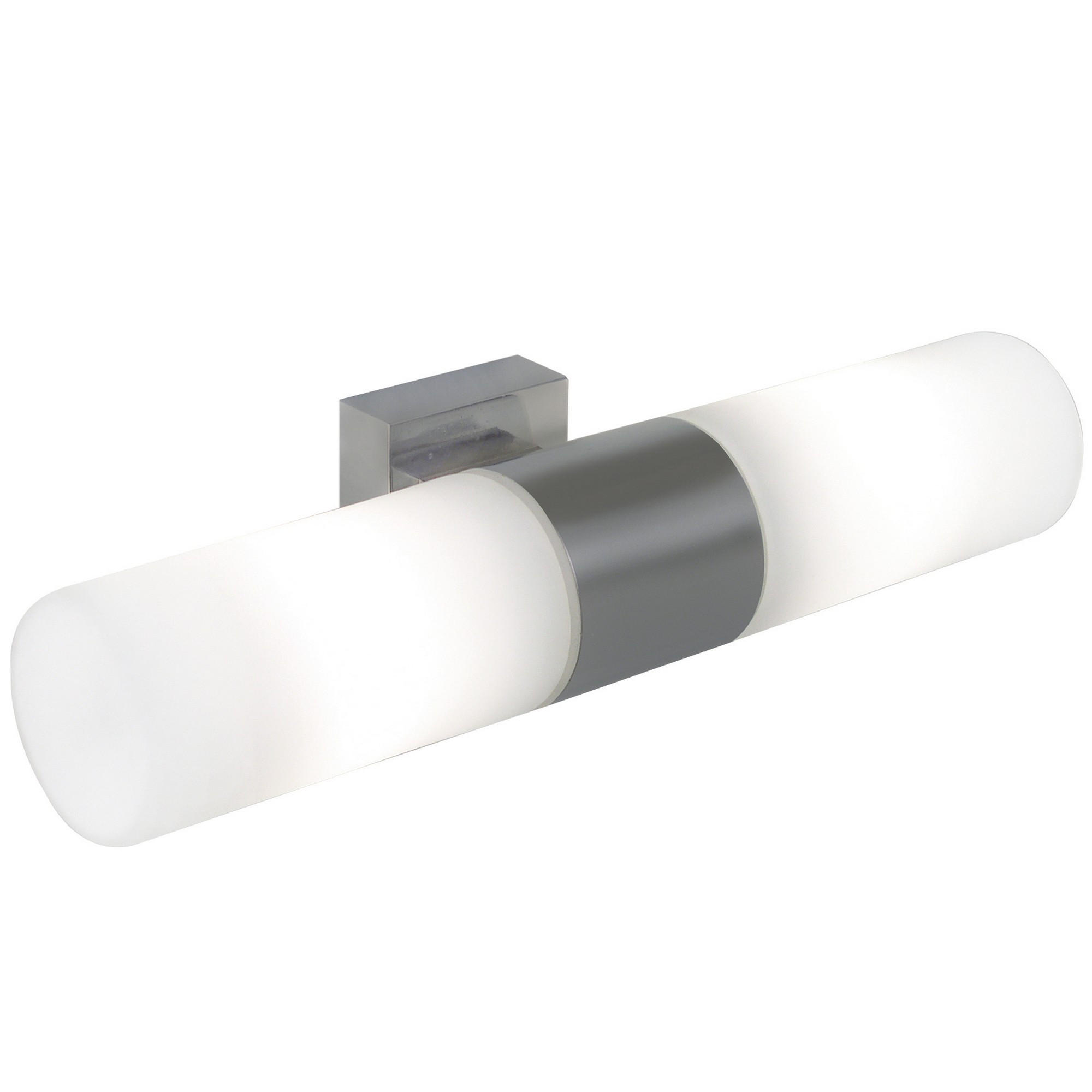 WANDLEUCHTE Tangens - Silber - 30.8/9.7 cm - Silberfarben, Glas (10/9.7/9.7cm) - Nordlux