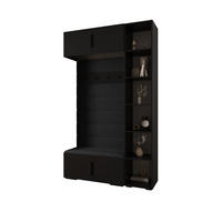 GARDEROBEN-SET 236,7/140/47 - Schwarz, Holz/Metall (140/236.7/47cm) - Abiks Möbel