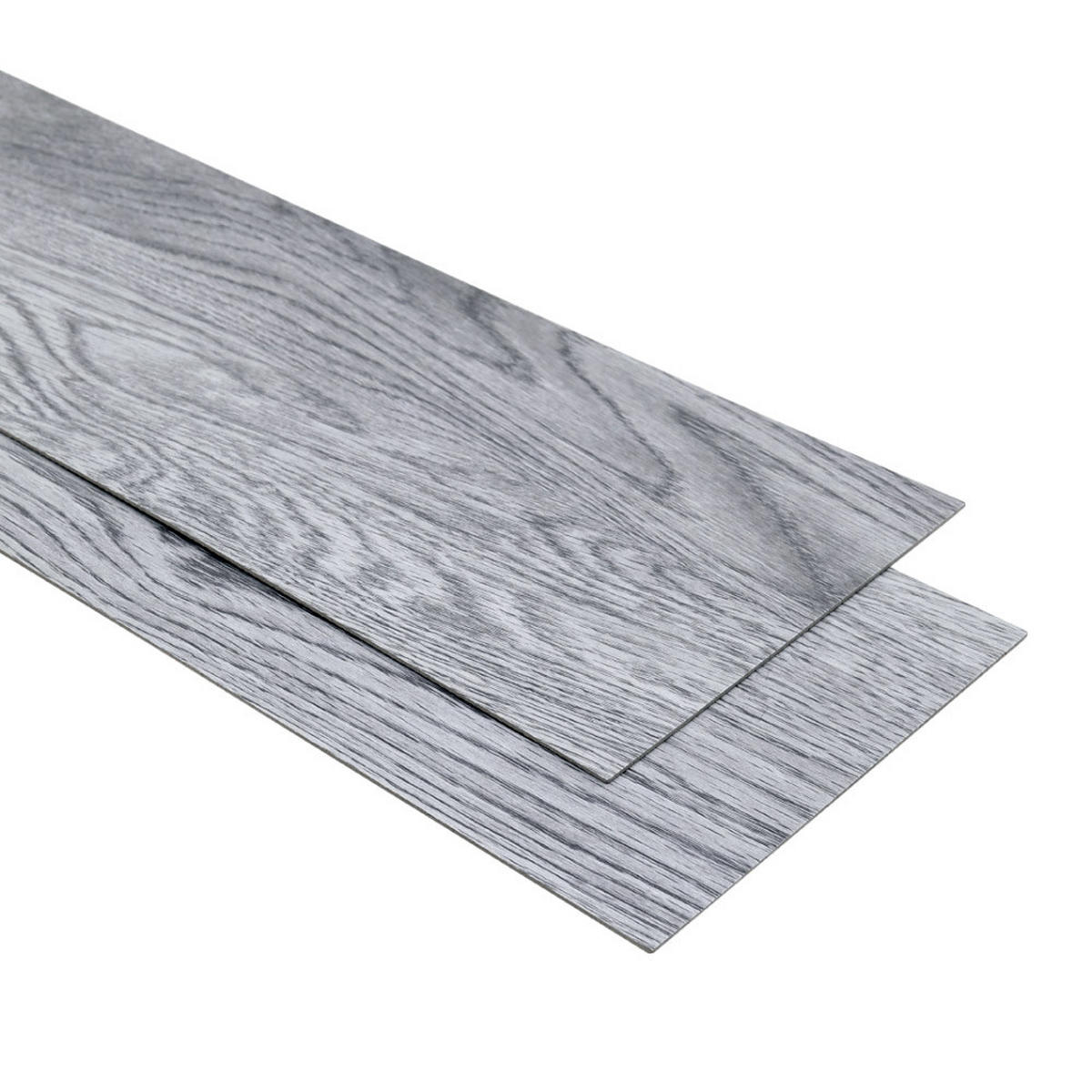 VINYLBODEN 5m²/36-TLG. selbstklebend PVC - Grau, Kunststoff (0.2/91.5/15.2cm) - Livingandhome