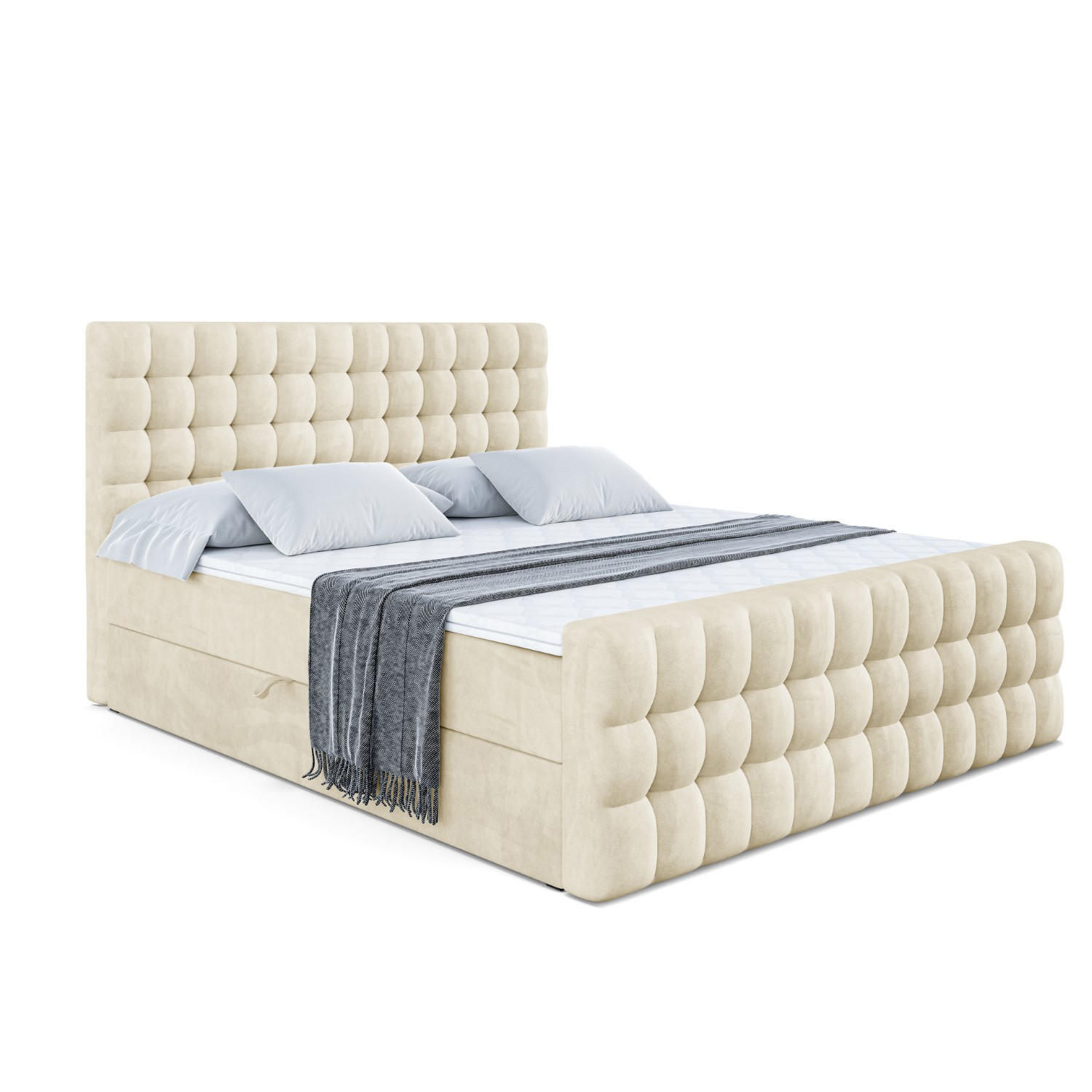 BOXBETT VIONE-Z - 200 x 200 - H4 - Beige - Beige, Holzwerkstoff (200/200cm) - ALTDECOR