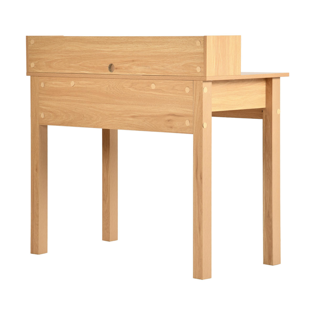 SCHREIBTISCH Holzoptik mit Schubladen & Ablage - Hellbraun, Holz/Holzwerkstoff (100/50/91cm) - Urban Meuble