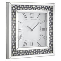 ZIDNI SAT   50/5/50 cm       - srebrne boje/crna, Design, staklo/drvni materijal (50/5/50cm) - Xora