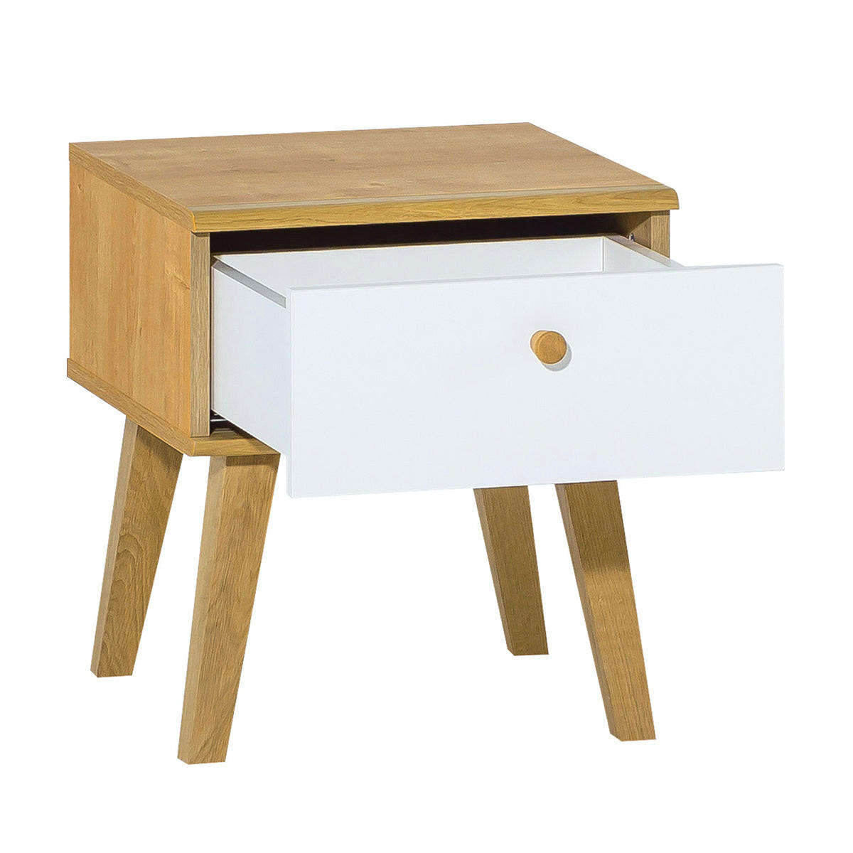 NACHTTISCH Weiß - Weiß, Holzwerkstoff (40/45/40cm) - Petits-meubles