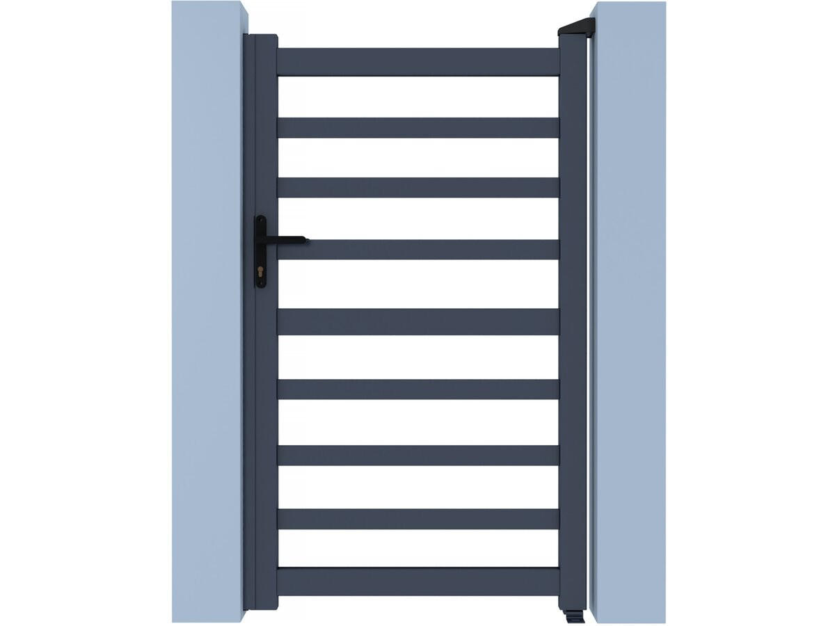 TOR marius Grau - Grau, Metall (100/180/180cm) - Habitat Garten