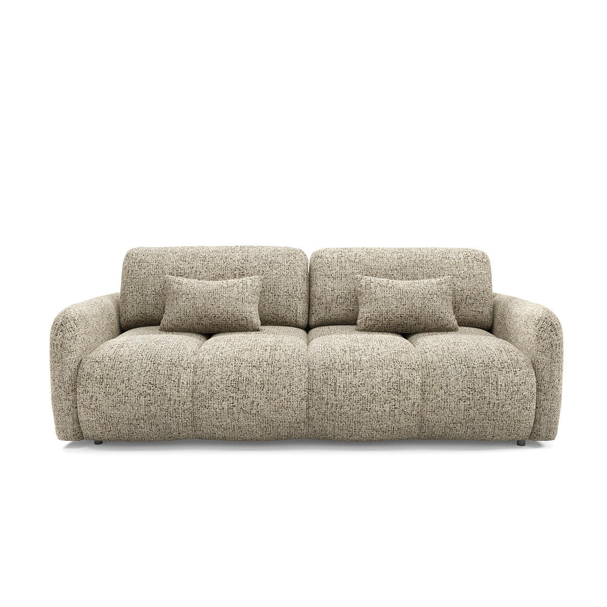 SOFA 3 Sitzplätze Beige meliert - Beige, Holz (236/95/121cm) - Petits-meubles