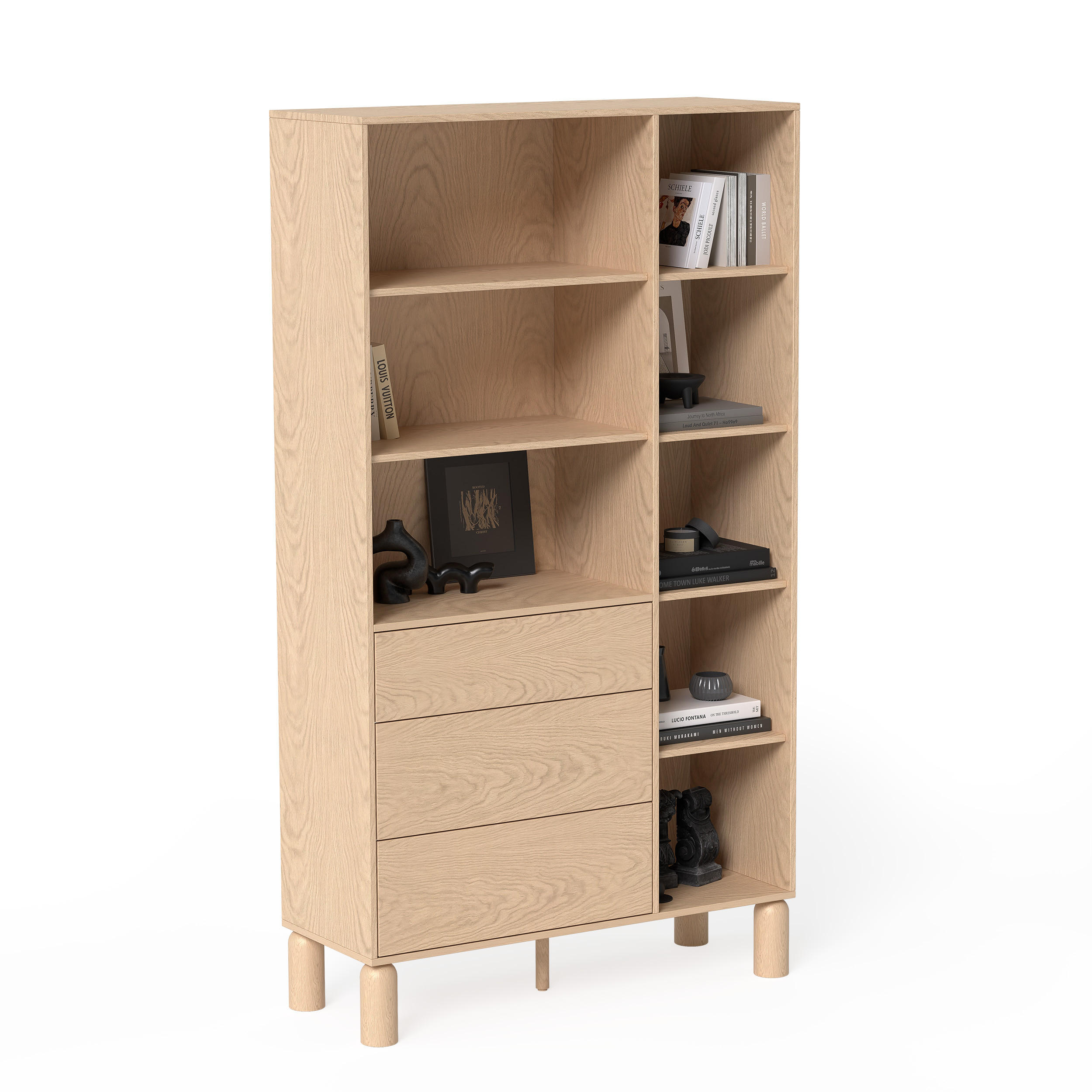 BÜCHERREGAL SENA 110 cm Eiche Bookmatch - Eichefarben, Holz/Holzwerkstoff (110/197/55cm) - Idohome