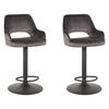 BARHOCKER Fer Grau 47/45/92 cm 2er-Set - Grau, Textil (45/92/47cm) - LABEL51