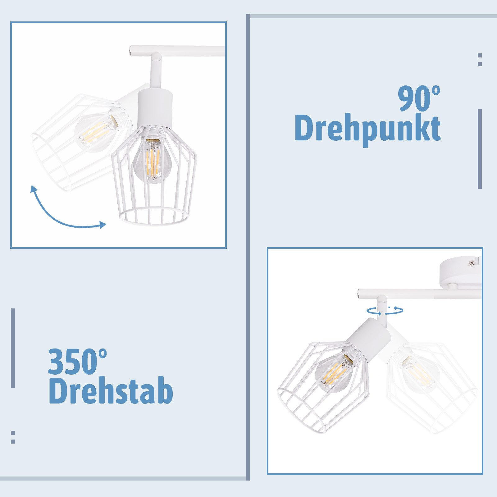 Thumbnail - Nettlife Strahler, Weiß, Metall, 8x10x32 cm, Lampen & Leuchten, Innenbeleuchtung, Spots & Strahler, Wandstrahler