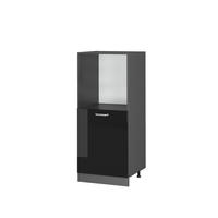 SKŘÍŇKA NA VESTAVĚNOU TROUBU R-Line Černý vysoký lesk 60 cm - antracitová/vysoce lesklá černá, kompozitní dřevo (60/143/57cm) - Vicco