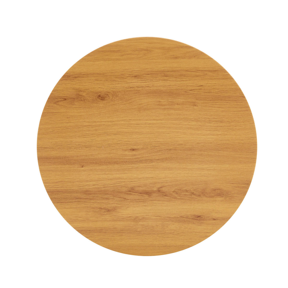BEISTELLTISCH aus MDF und Metall 60x60x72 cm Gold, Holzoptik mit runder Tischplatte und stabilem Mittelfuß - Schwarz, Holzwerkstoff (60/60/72cm) - Modfu