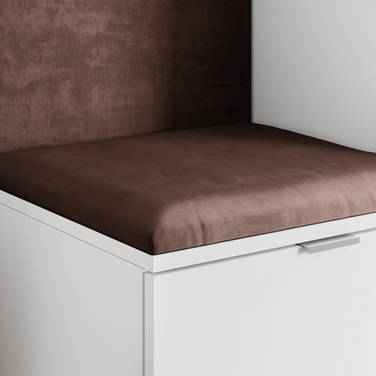 GARDEROBENSCHRANK VIRA 95/181/51 cm Modern Garderobe-Set Weiß - Weiß/Braun, Holzwerkstoff (95/181/51cm) - MASSENO