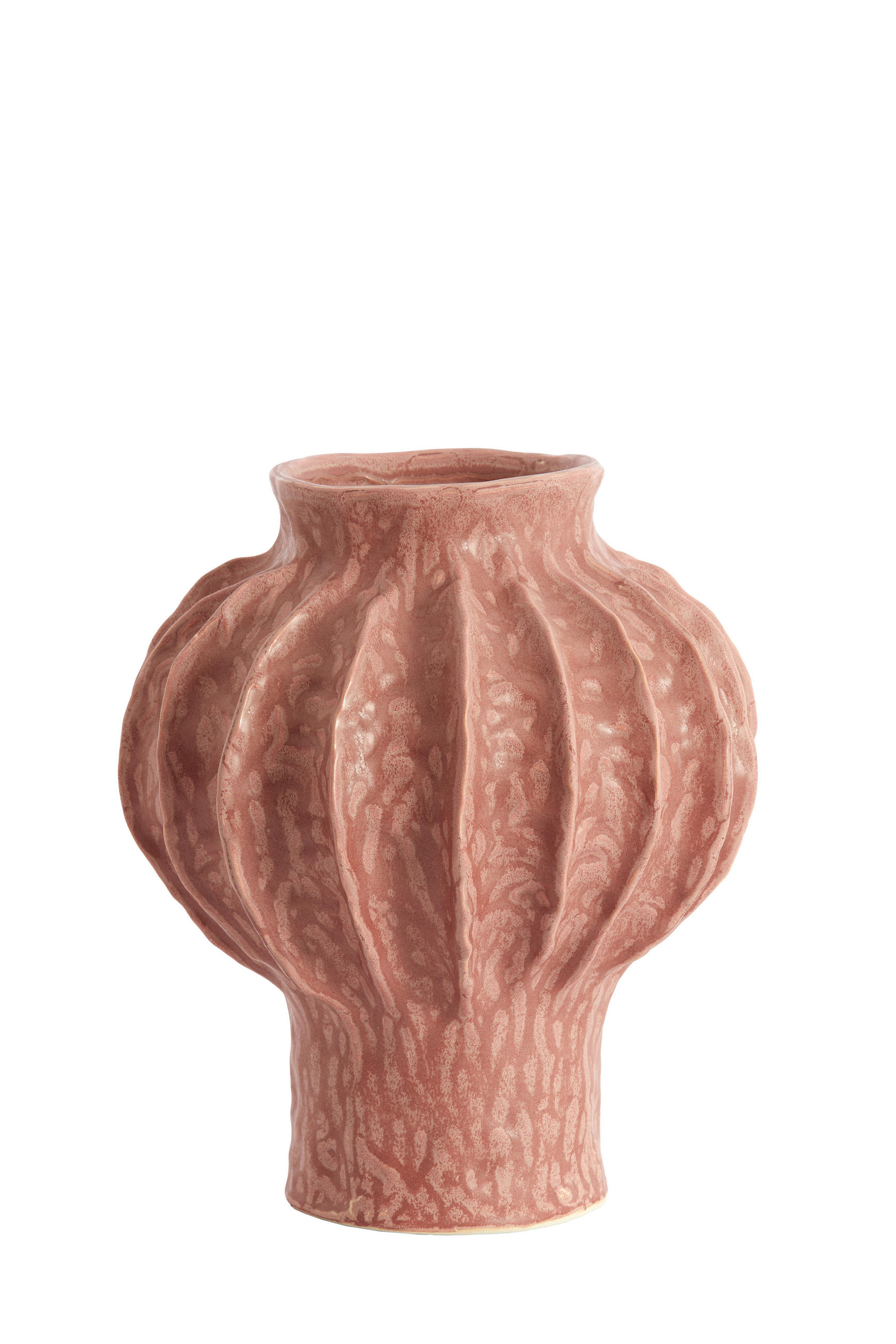 VAZE Hakone Rot 24/24/28.5 cm - Rot, Keramik (28.5cm) - Light & Living