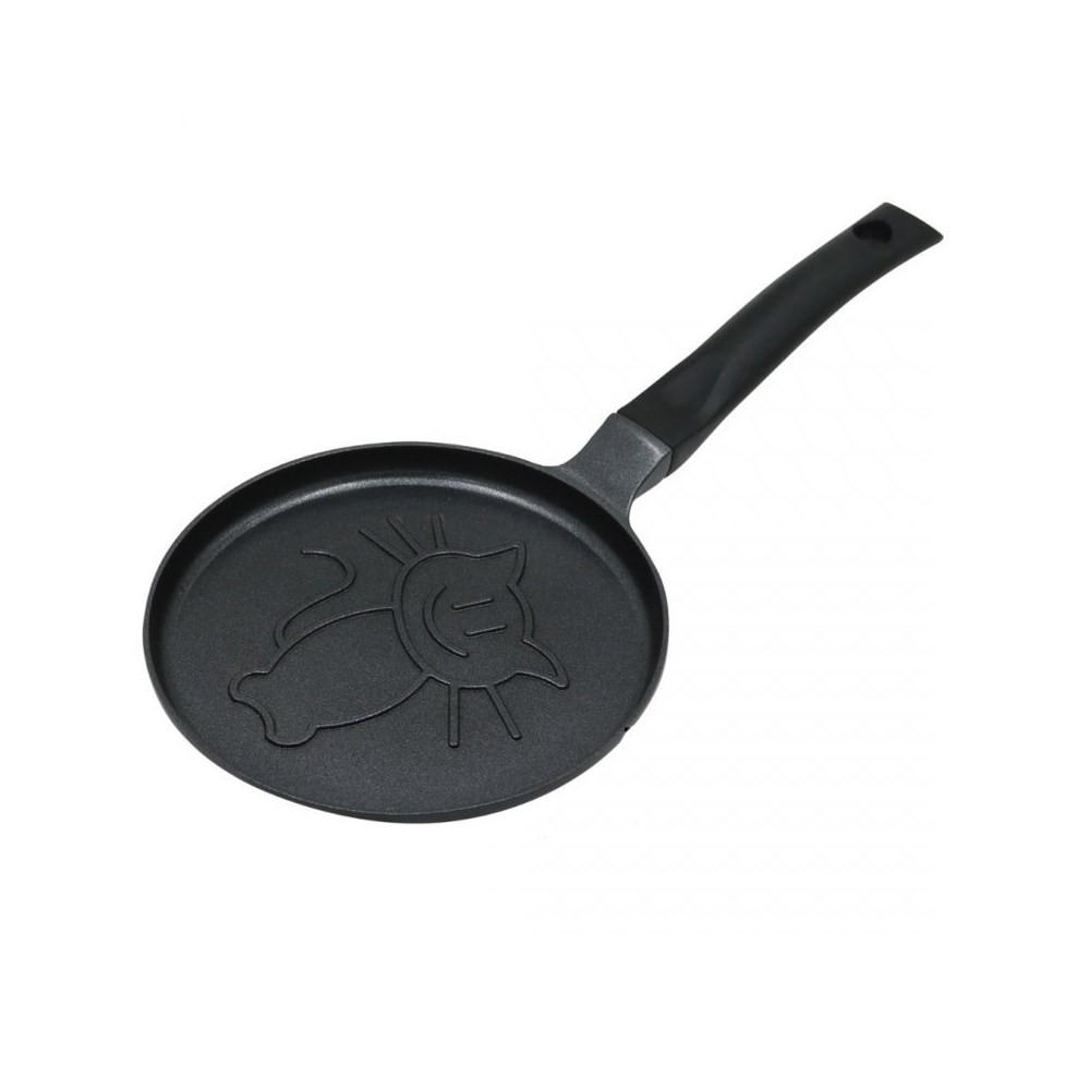 CRÊPEPFANNE Schwarz 18/18/1.8 cm 63852 - Schwarz, Metall (18cm) - Klausberg 