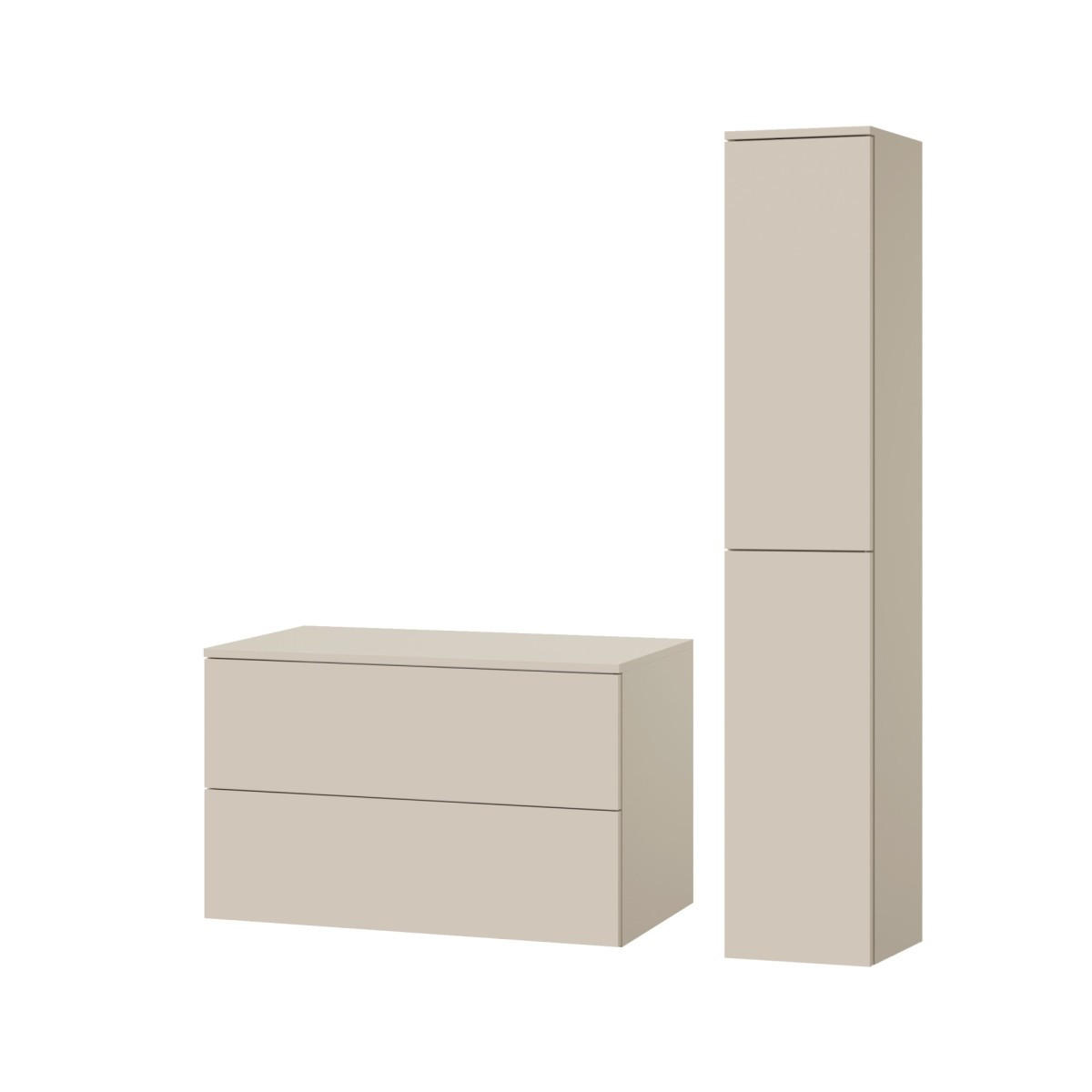 BADMÖBEL-SET Color Kaschmir 2-Teilig (2S 80 + 2D 160) - Kaschmir, Holzwerkstoff (110/160/45cm) - mzm24