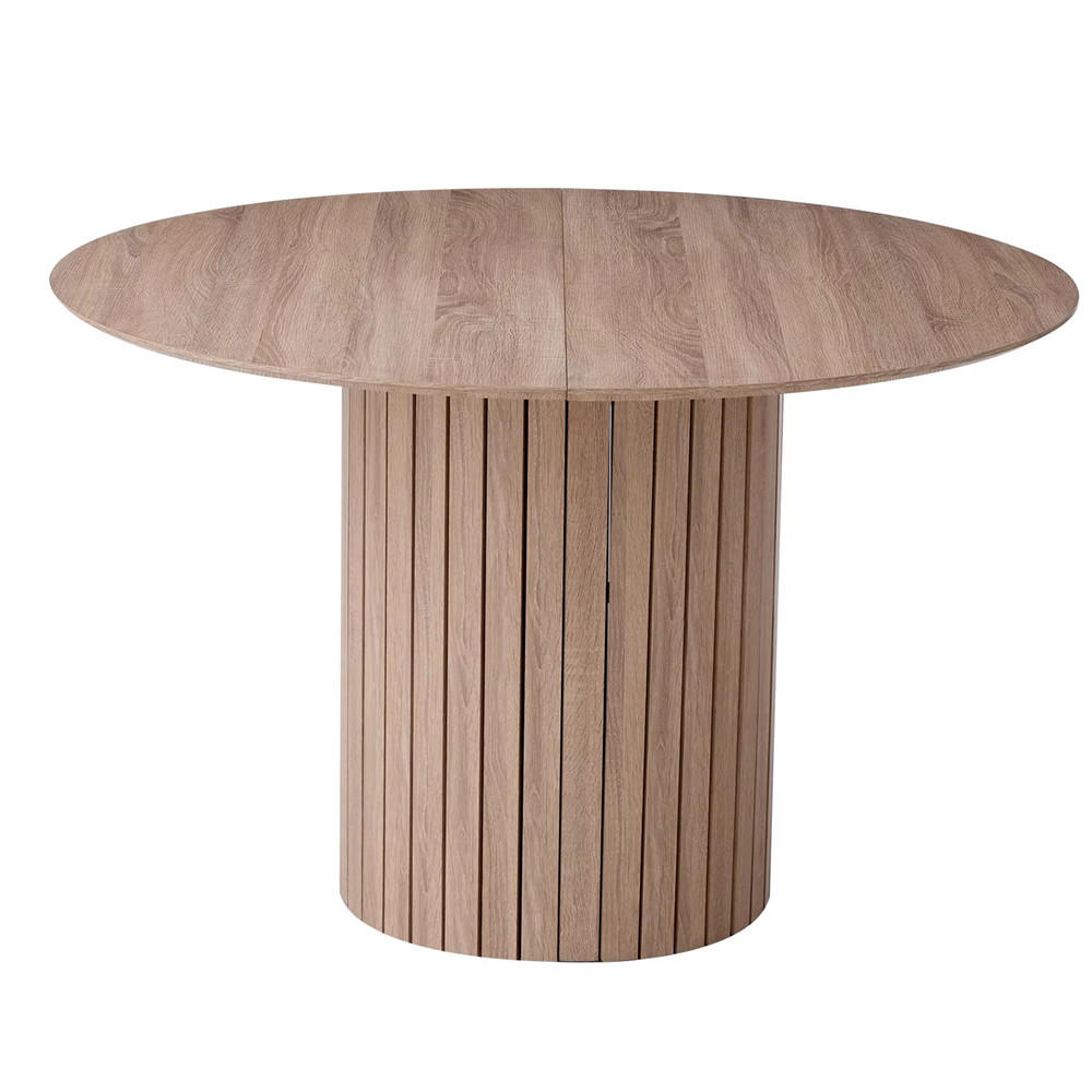 ESSTISCH rund Massivholz Wohnzimmertisch hellbraun Design - Hellbraun, Holz (120/120/76cm) - Kaket