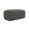 POUF Strukturstoff Stoff Grau - Dunkelgrau/Schwarz, Kunststoff/Textil (92/40/48cm) - Makamii