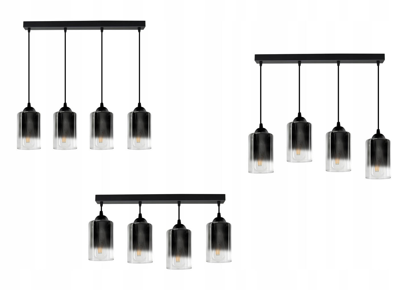 PENDELLEUCHTE GRAF - Transparent/Anthrazit, Glas/Metall (10/70/80cm) - kiki design