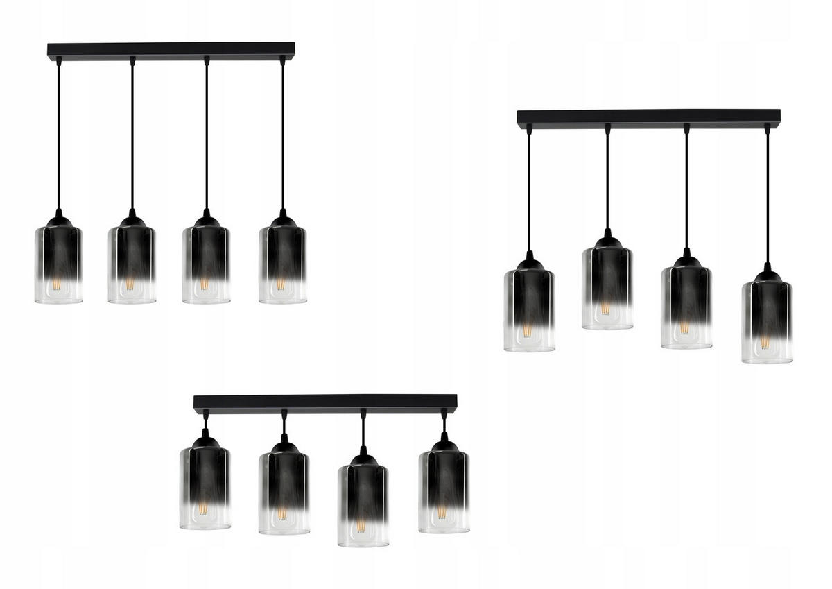 PENDELLEUCHTE GRAF - Transparent/Anthrazit, Glas/Metall (10/70/80cm) - kiki design