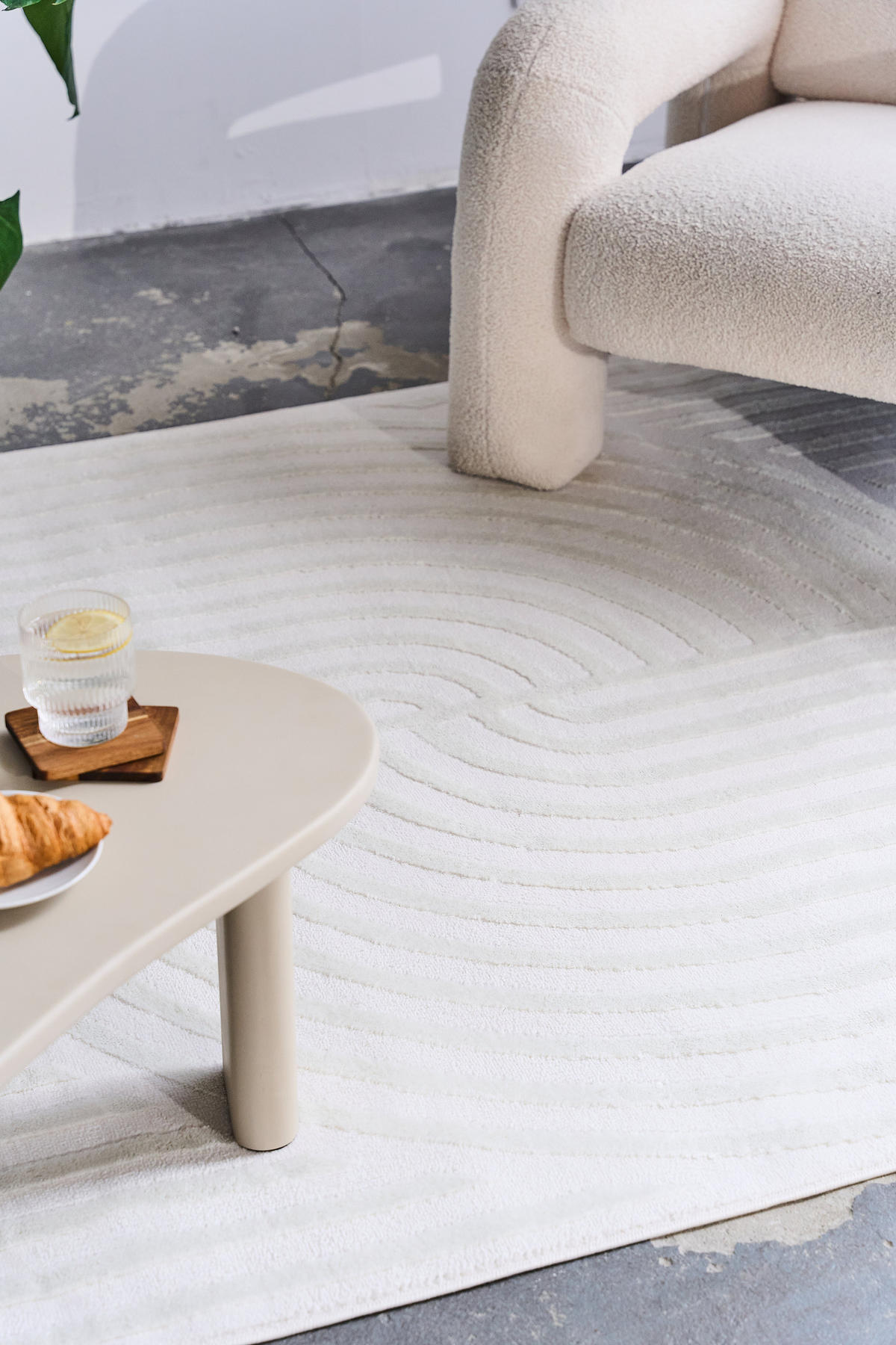 TEPPICH HYGGE Cremeweiß Quadrat 200/200 cm - Creme, Textil (200/200cm) - Tapiso