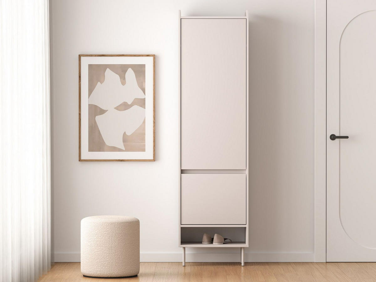 GARDEROBENSCHRANK Dioce greige 54 cm - Taupe, Holzwerkstoff (54/33.3/198cm) - Selsey
