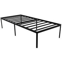 METALLBETT Rukim Metall Schwarz Bett 90x200 - Schwarz, Metall - DELUKE