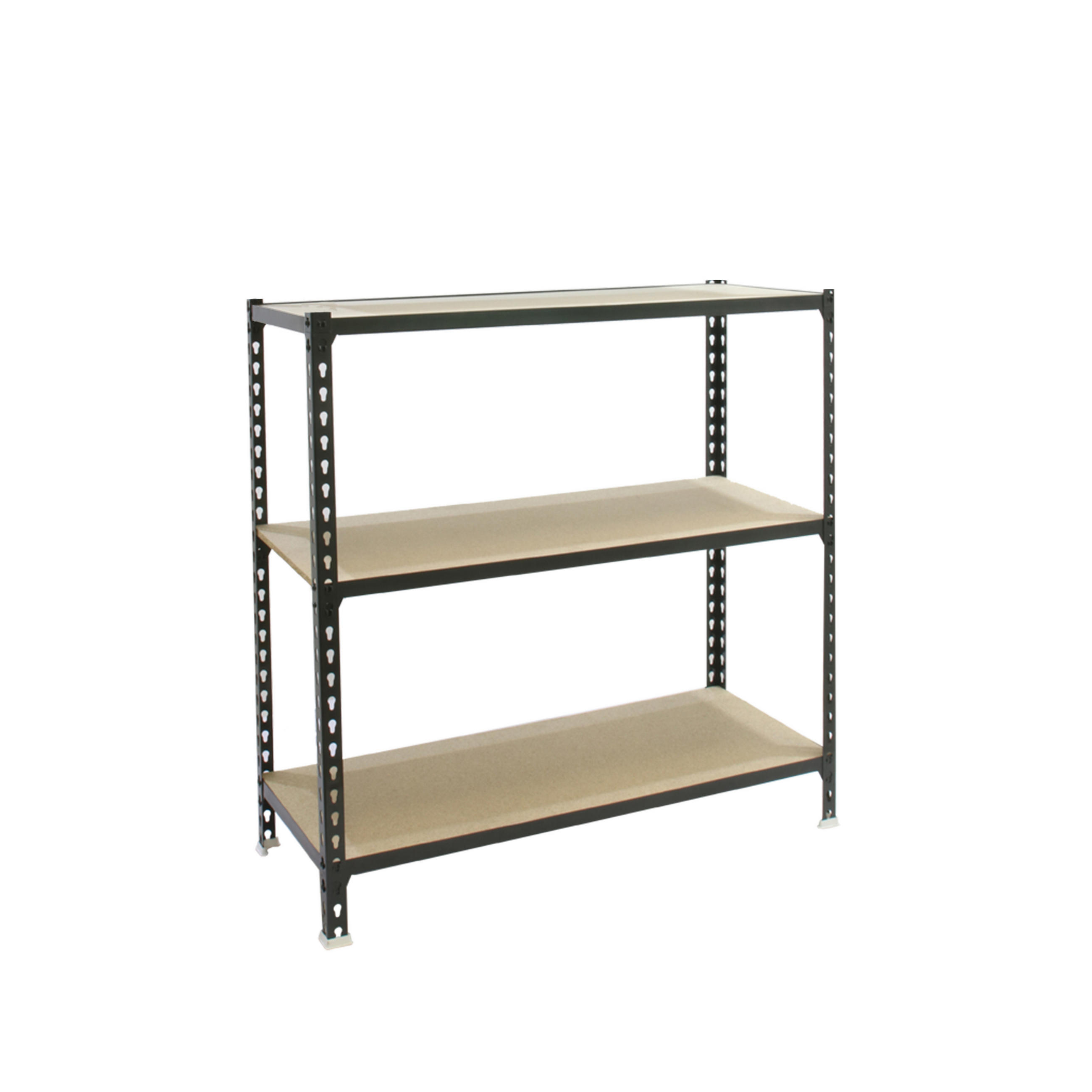 SCHWERLASTREGAL Small Muli HxBxT 100 x 90 x 50 cm 3 Fachböden Fachlast 150 kg Anthrazit - Anthrazit, Metall (90/100/50cm) - PROREGAL