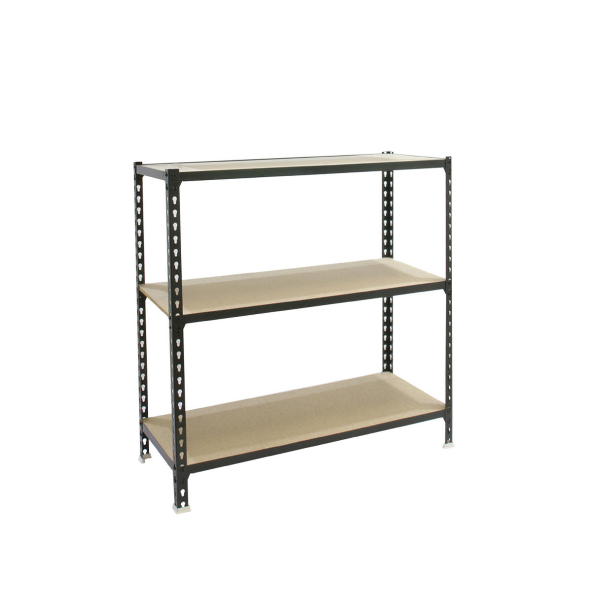 SCHWERLASTREGAL Baby Muli HxBxT 90 x 100 x 30 cm 3 Fachböden Fachlast 150 kg Anthrazit - Anthrazit, Metall (100/90/30cm) - PROREGAL