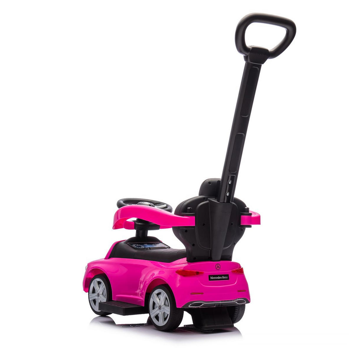 RUTSCHER Mercedes Benz C-Klasse pink Stauraum Fußstütze Schiebegriff Hupe - Rosa, Kunststoff (84/40/83cm) - Chipolino