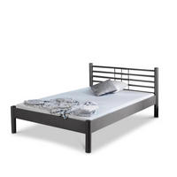 METALLBETT Mia / 90 x 200 cm / dunkelgrau - Anthrazit, Metall (90/200cm) - BED BOX