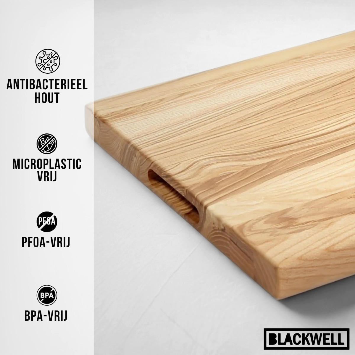 SCHNEIDEBRETT Holz - Mit Griff - Eschenholz - 60 x 40 x 4 cm - Braun, Holz (40/60cm) - Blackwell
