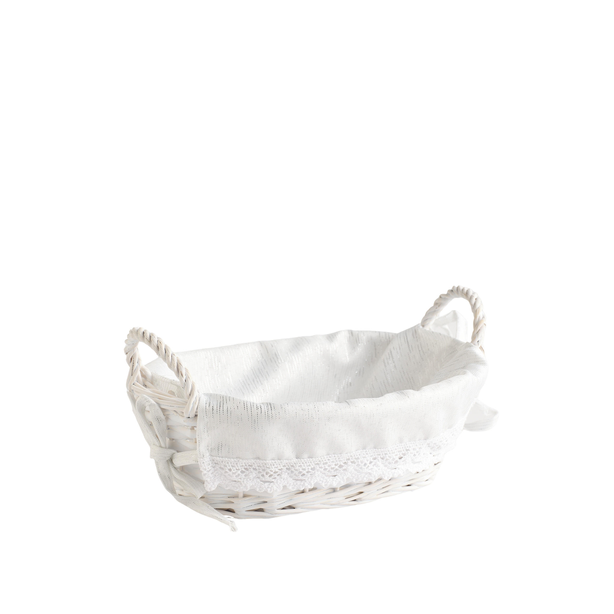 KORB Lacer - Weiß, Naturmaterialien (18/13/28cm) - home&you