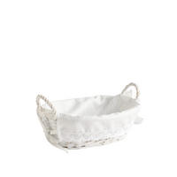 KORB Lacer - Weiß, Naturmaterialien (18/13/28cm) - home&you