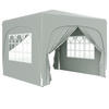 PAVILLON 3x3m - Hellgrau, Metall (300/273/300cm) - Outsunny