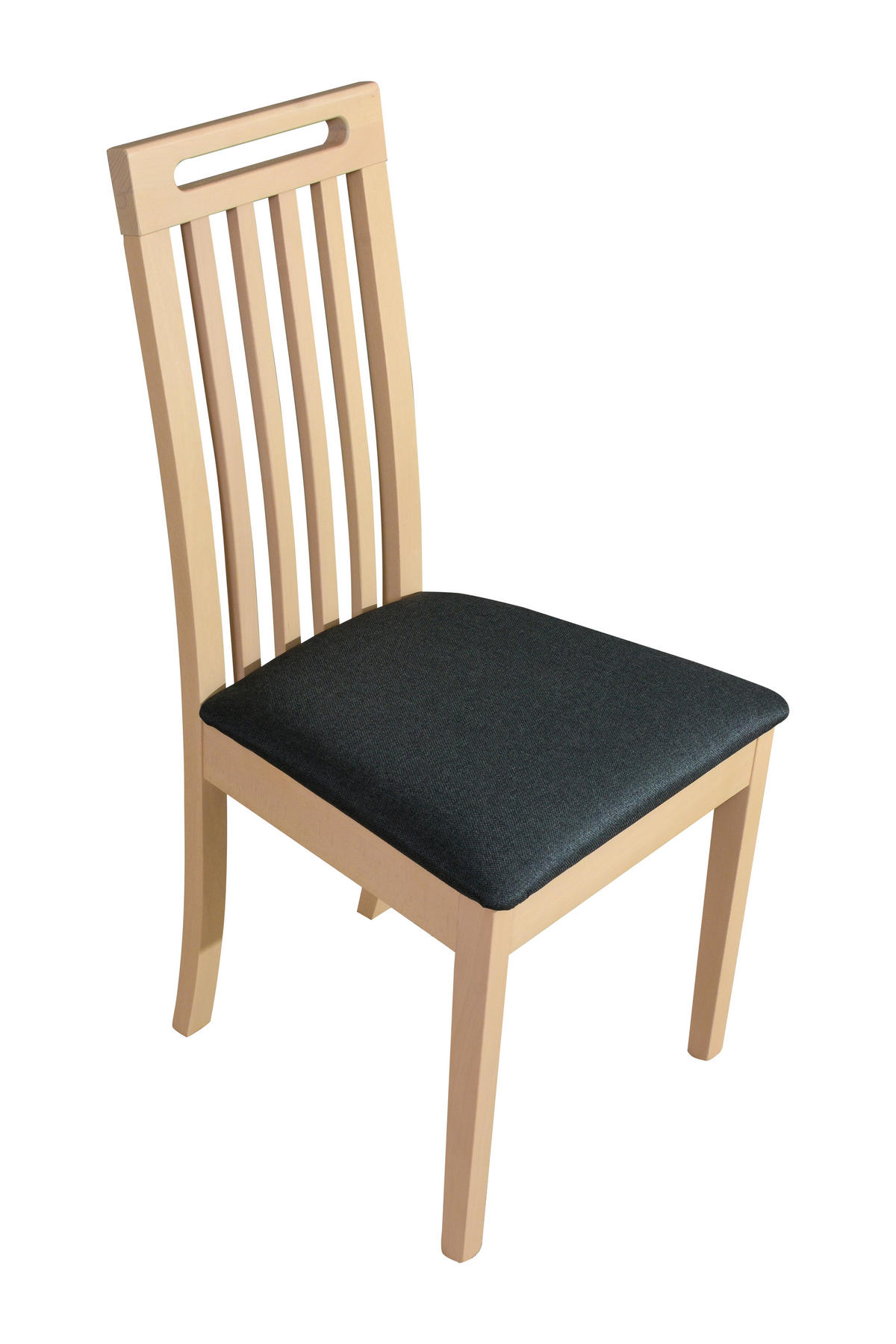 STUHL Roma 10 (6er Set) - Dunkelgrau/Sonoma Eiche, Holz (47/96/43cm) - Leaf Design