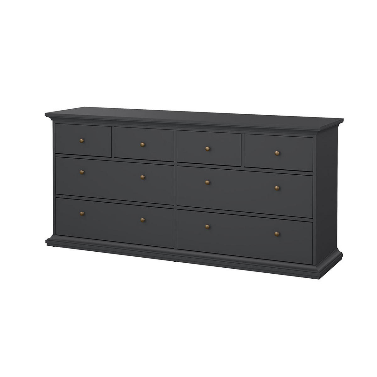 KOMMODE Schwarz - Schwarz, Holzwerkstoff (183/87/48cm) - ebuy24