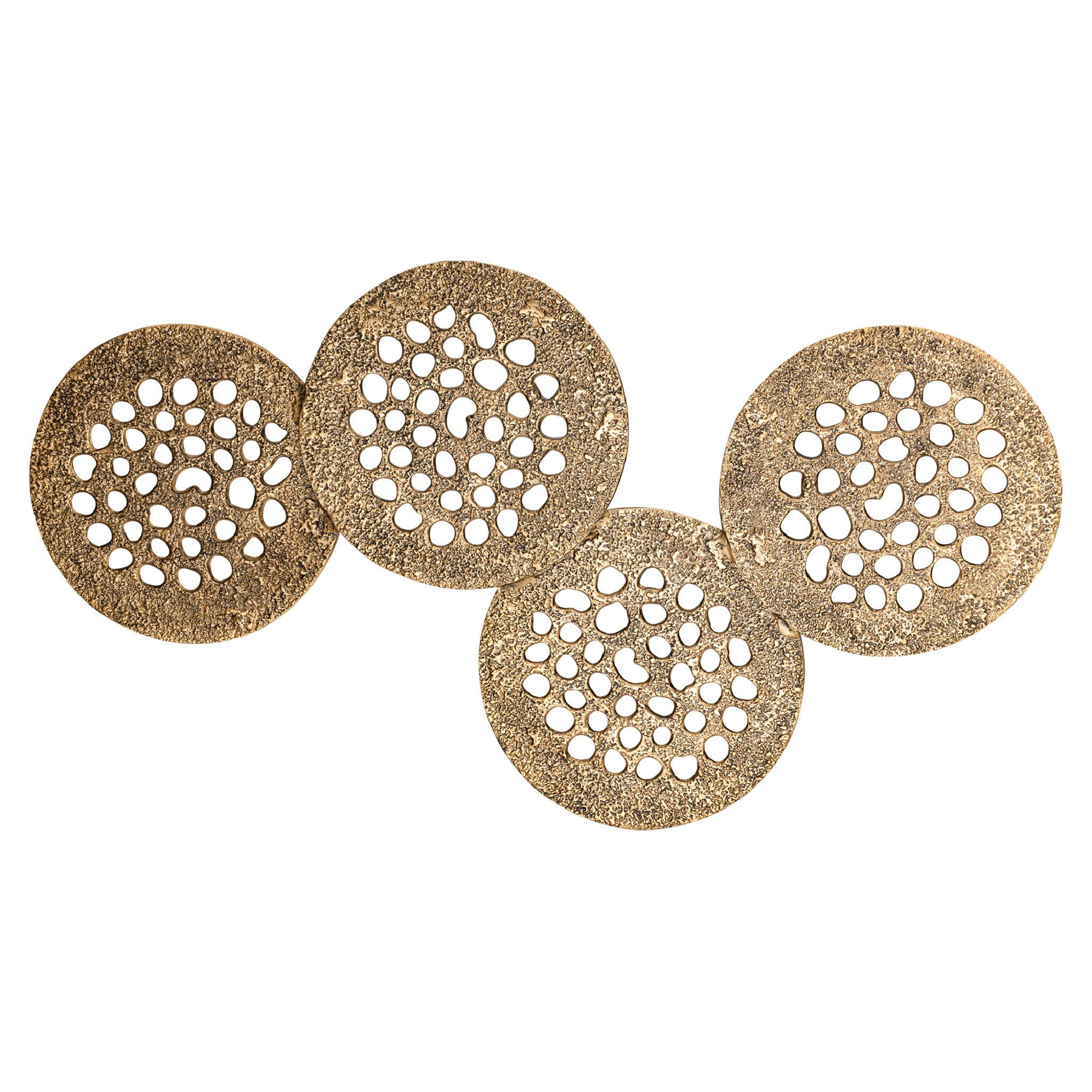 WANDPANEEL Geoffe Gold 120/5/74cm - Goldfarben, Metall (5/74/120cm) - PTMD Collection