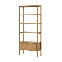 BÜCHERREGAL Franz, Natur Massiveiche - Beige, Holz (33/185/80cm) - WOODEK