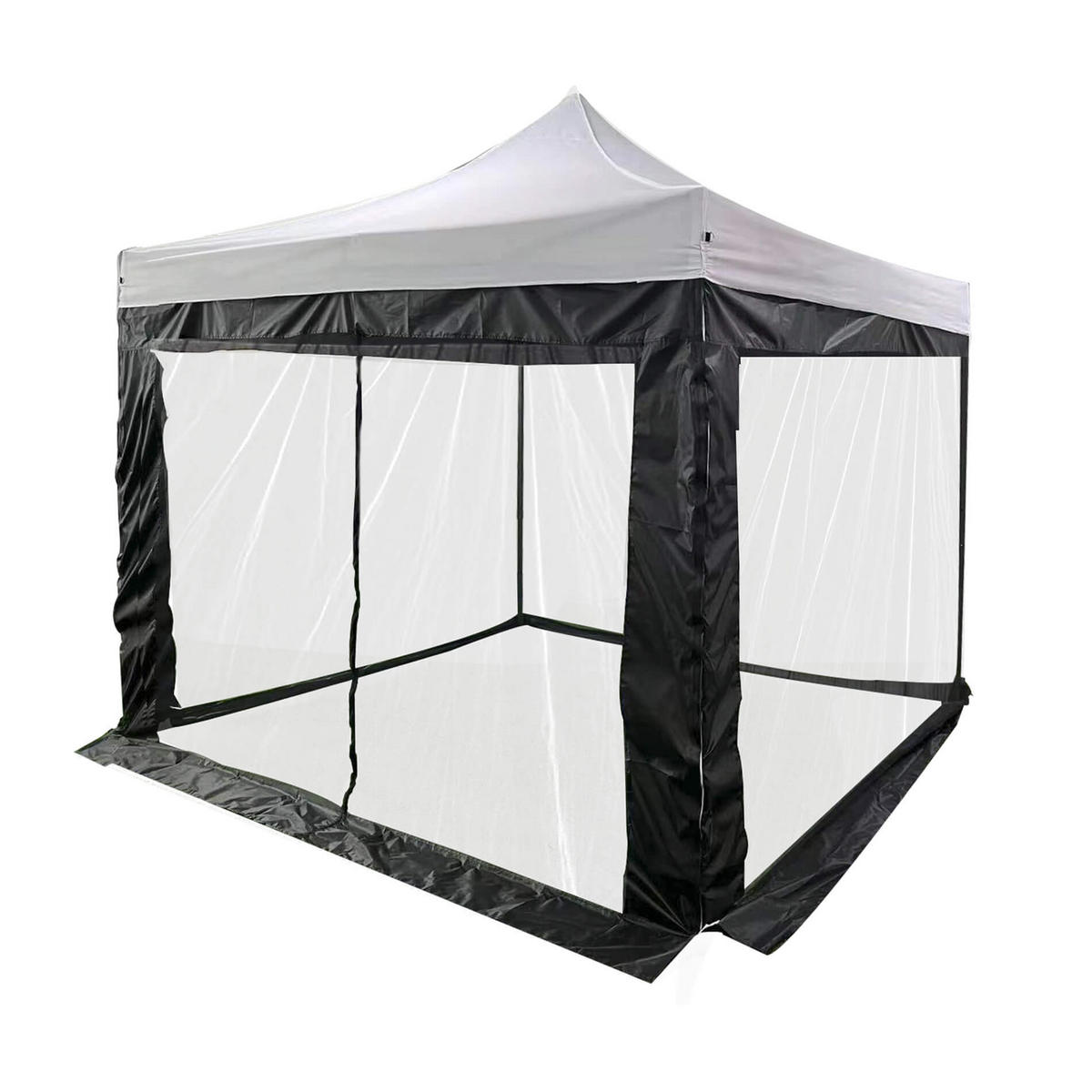 MOSKITONETZ FÜR PAVILLON Schwarz 1200/240 cm - Schwarz, Kunststoff (240/240/1200cm) - Mobili Rebecca