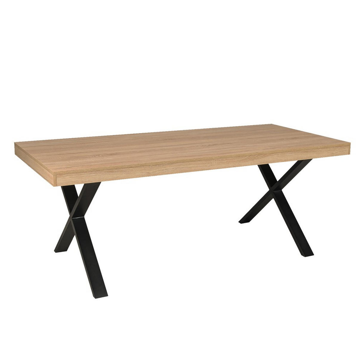ESSTISCH CADIX/ TISCH 200x90cm - 8 Personen - Eiche gebleicht dekor - Eichefarben, Holzwerkstoff (180/90/77cm) - Weber Industries