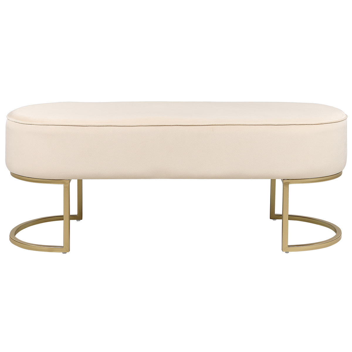 BETTBANK Milry 40/104/40 cm - Beige, Kunststoff/Textil (104/40/40cm) - Beliani