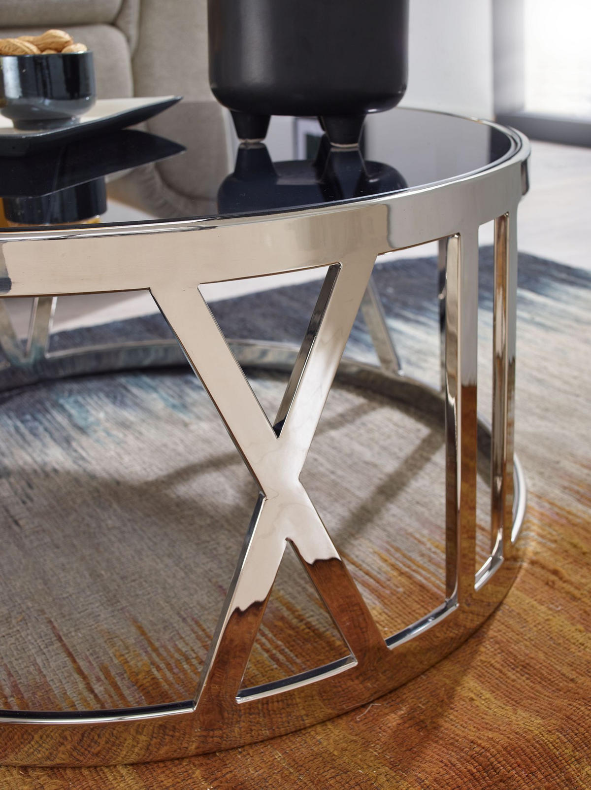 COUCHTISCH mit Glasplatte, Metallgestell, handgefertigt, Belastbarkeit 20 kg, Silber 60x60x30 cm - Silberfarben, Glas/Metall (60/60/30cm) - KADIMA DESIGN