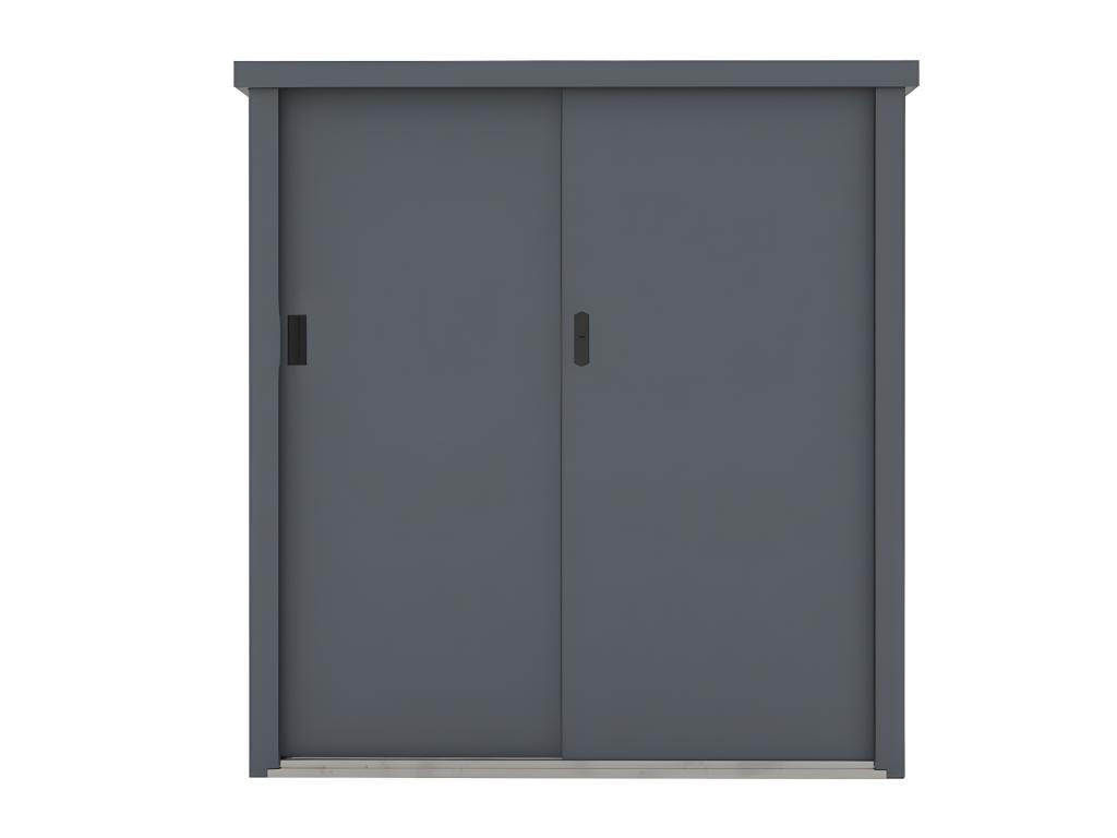 GARTEN-AUFBEWAHRUNGSSCHRANK - 125 x 80 x 131 cm - Stahl - Grau - REIVAX - Anthrazit, Metall (80/131/125cm) - Vente-Unique