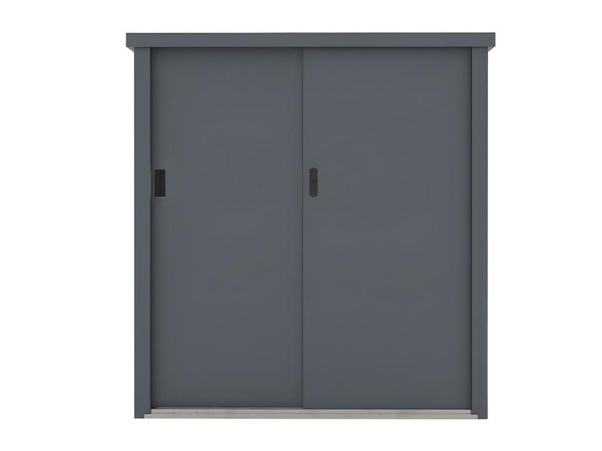 GARTEN-AUFBEWAHRUNGSSCHRANK - 125 x 80 x 131 cm - Stahl - Grau - REIVAX - Anthrazit, Metall (80/131/125cm) - Vente-Unique