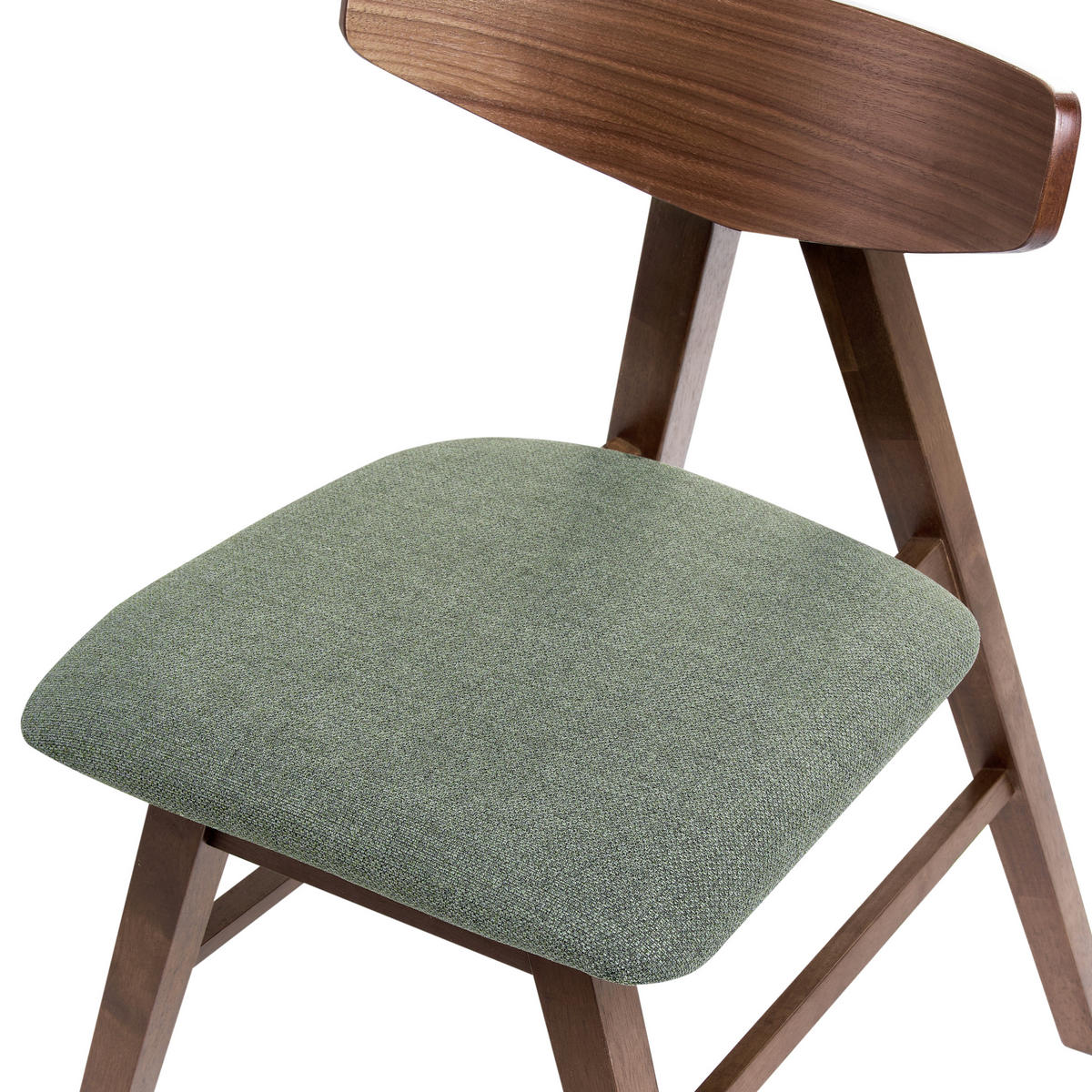 SCAUN DE BUCĂTĂRIE set de 2 lemn maro/verde Lacota - maro închis, lemn (50/77/58cm) - Beliani